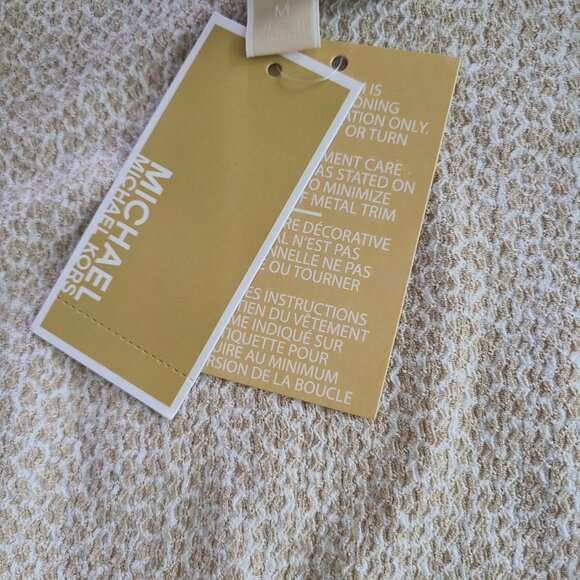 Michael Michael Kors women's khaki short sleeve blouse medium NWT - Picture 10 of 13